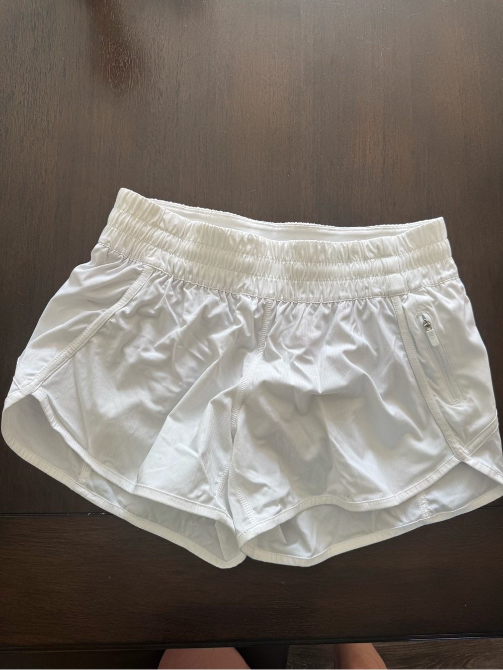 lululemon athletica White Women's Athletic Shorts with Zip Pocket